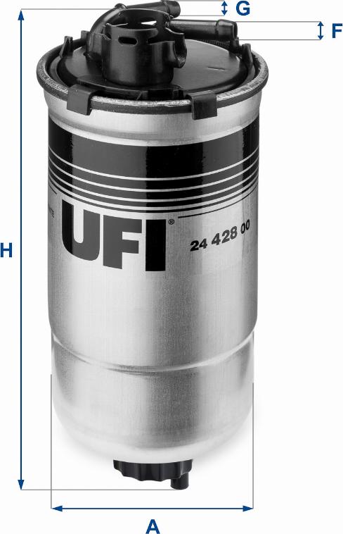 UFI 24.428.00 - Filtro carburante www.autoricambit.com