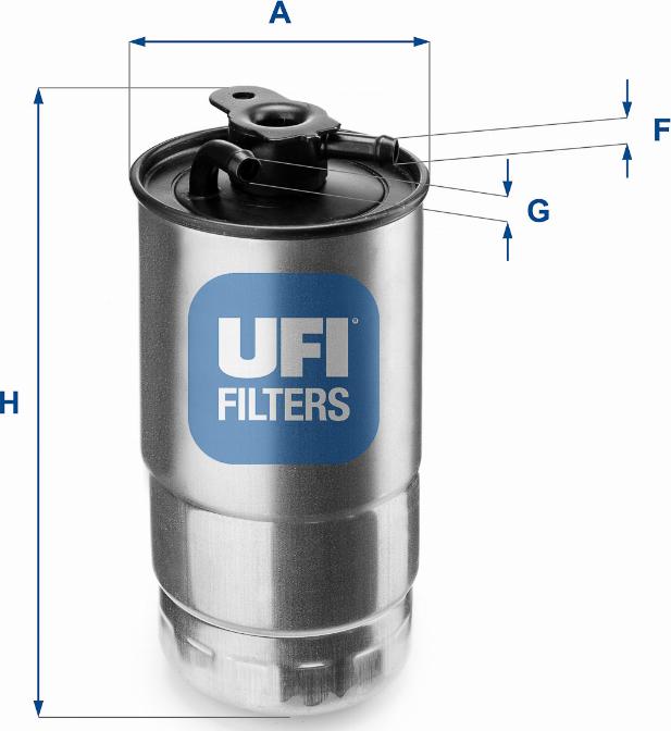 UFI 24.427.00 - Filtro carburante www.autoricambit.com