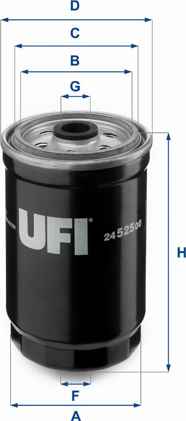 UFI 24.525.00 - Filtro carburante www.autoricambit.com