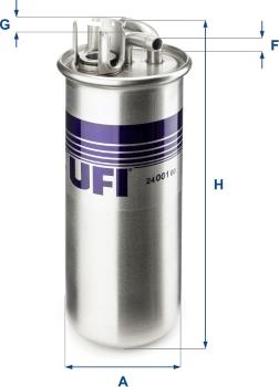 UFI 24.001.00 - Filtro carburante www.autoricambit.com