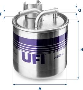 UFI 24.002.00 - Filtro carburante www.autoricambit.com