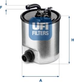UFI 24.007.00 - Filtro carburante www.autoricambit.com