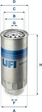 UFI 24.017.00 - Filtro carburante www.autoricambit.com