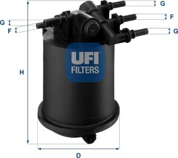 UFI 24.086.00 - Filtro carburante www.autoricambit.com