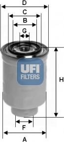 UFI 24.392.00 - Filtro carburante www.autoricambit.com
