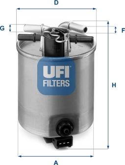 UFI 24.025.01 - Filtro carburante www.autoricambit.com