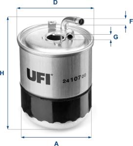 UFI 24.107.00 - Filtro carburante www.autoricambit.com