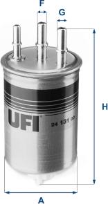 UFI 24.131.00 - Filtro carburante www.autoricambit.com