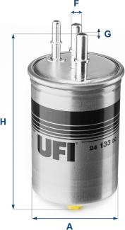 UFI 24.133.00 - Filtro carburante www.autoricambit.com
