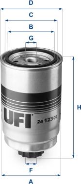 UFI 24.123.00 - Filtro carburante www.autoricambit.com