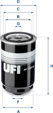 UFI 24.122.00 - Filtro carburante www.autoricambit.com