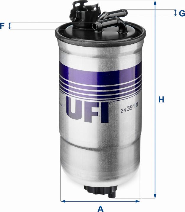 UFI 24.391.00 - Filtro carburante www.autoricambit.com