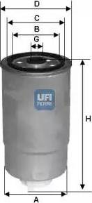 UFI 24.351.02 - Filtro carburante www.autoricambit.com