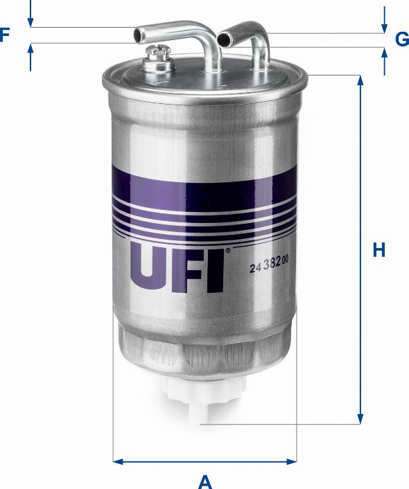 UFI 24.382.00 - Filtro carburante www.autoricambit.com