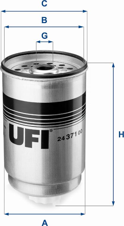 UFI 24.371.00 - Filtro carburante www.autoricambit.com