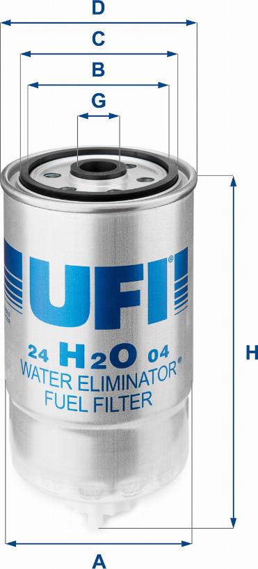 UFI 24H2O04 - Filtro carburante www.autoricambit.com