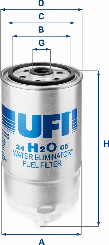 UFI 24.H2O.05 - Filtro carburante www.autoricambit.com