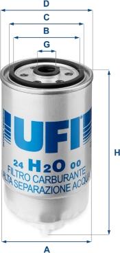 UFI 24H2O00 - Filtro carburante www.autoricambit.com