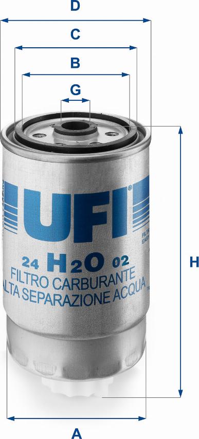 UFI 24H2O02 - Filtro carburante www.autoricambit.com
