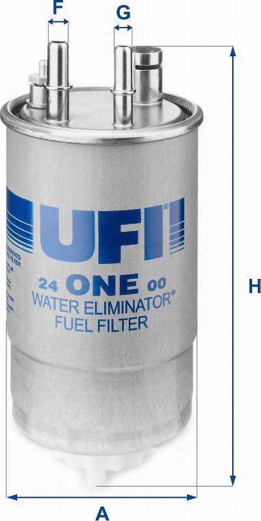 UFI 24.ONE.00 - Filtro carburante www.autoricambit.com