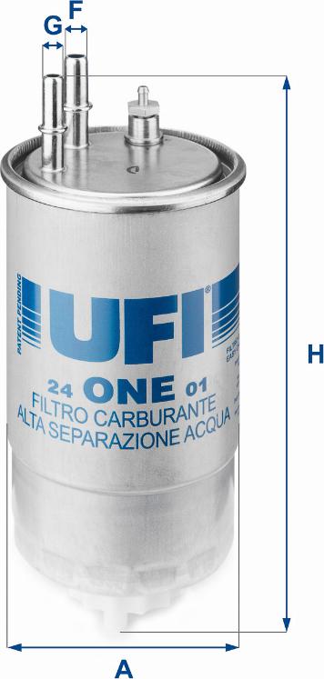 UFI 24one01 - Filtro carburante www.autoricambit.com