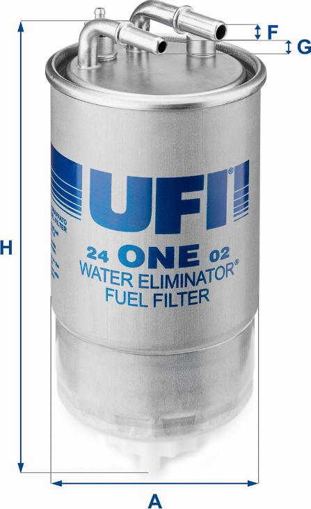 UFI 24.ONE.02 - Filtro carburante www.autoricambit.com
