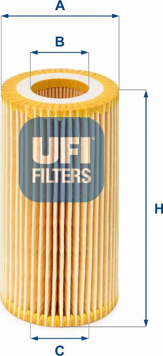 UFI 25.039.00 - Filtro olio www.autoricambit.com