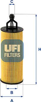 UFI 25.251.00 - Filtro olio www.autoricambit.com