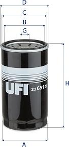 UFI 23.651.00 - Filtro olio www.autoricambit.com