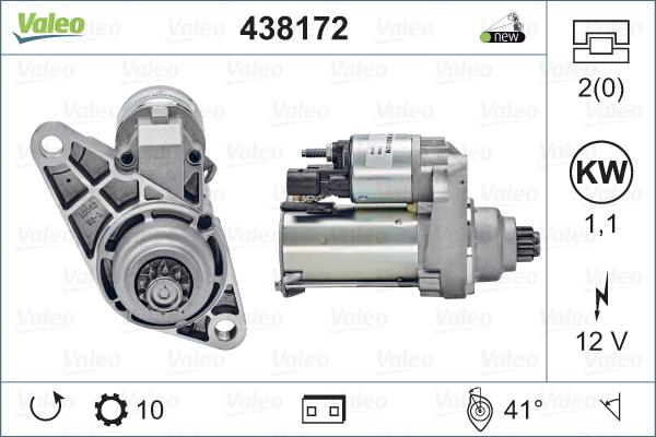 Valeo 438172 - Motorino d'avviamento www.autoricambit.com