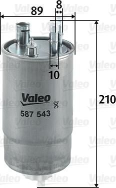 Valeo 587543 - Filtro carburante www.autoricambit.com