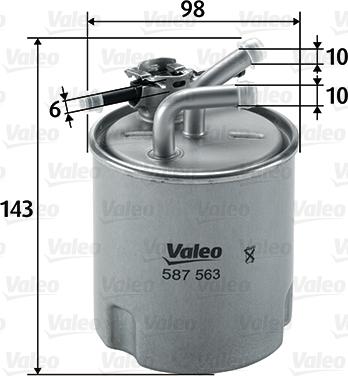 Valeo 587563 - Filtro carburante www.autoricambit.com