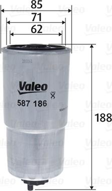 Valeo 587186 - Filtro carburante www.autoricambit.com