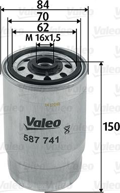 Valeo 587741 - Filtro carburante www.autoricambit.com