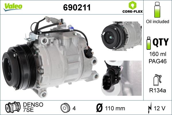 Valeo 690211 - Compressore, Climatizzatore www.autoricambit.com