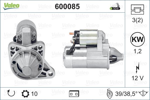 Valeo 600085 - Motorino d'avviamento www.autoricambit.com