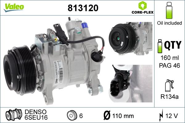 Valeo 813120 - Compressore, Climatizzatore www.autoricambit.com