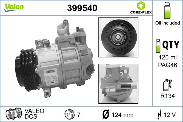 Valeo 399540 - Compressore, Climatizzatore www.autoricambit.com