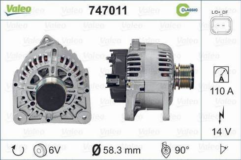 Valeo 747011 - Alternatore www.autoricambit.com