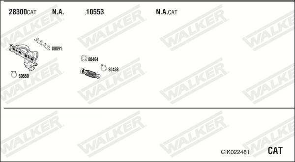 Walker CIK022481 - Impianto gas scarico www.autoricambit.com