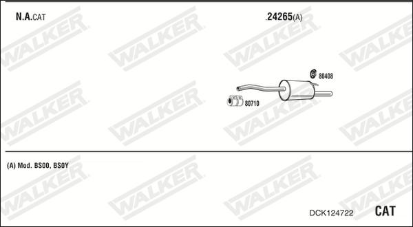 Walker DCK124722 - Impianto gas scarico www.autoricambit.com