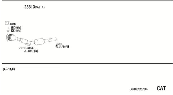 Walker SKK032784 - Impianto gas scarico www.autoricambit.com