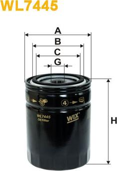WIX Filters WL7445 - Filtro olio www.autoricambit.com