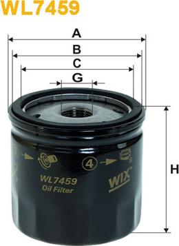 WIX Filters WL7459 - Filtro olio www.autoricambit.com
