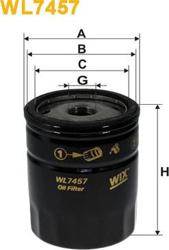 WIX Filters WL7457 - Filtro olio www.autoricambit.com