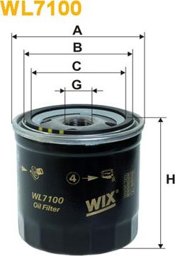 WIX Filters WL7100 - Filtro olio www.autoricambit.com