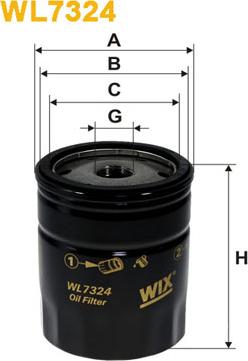 WIX Filters WL7324 - Filtro olio www.autoricambit.com