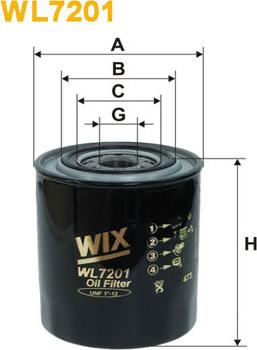 WIX Filters WL7201 - Filtro olio www.autoricambit.com