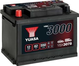 Yuasa YBX3078 - Batteria avviamento www.autoricambit.com