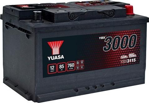 Yuasa YBX3115 - Batteria avviamento www.autoricambit.com